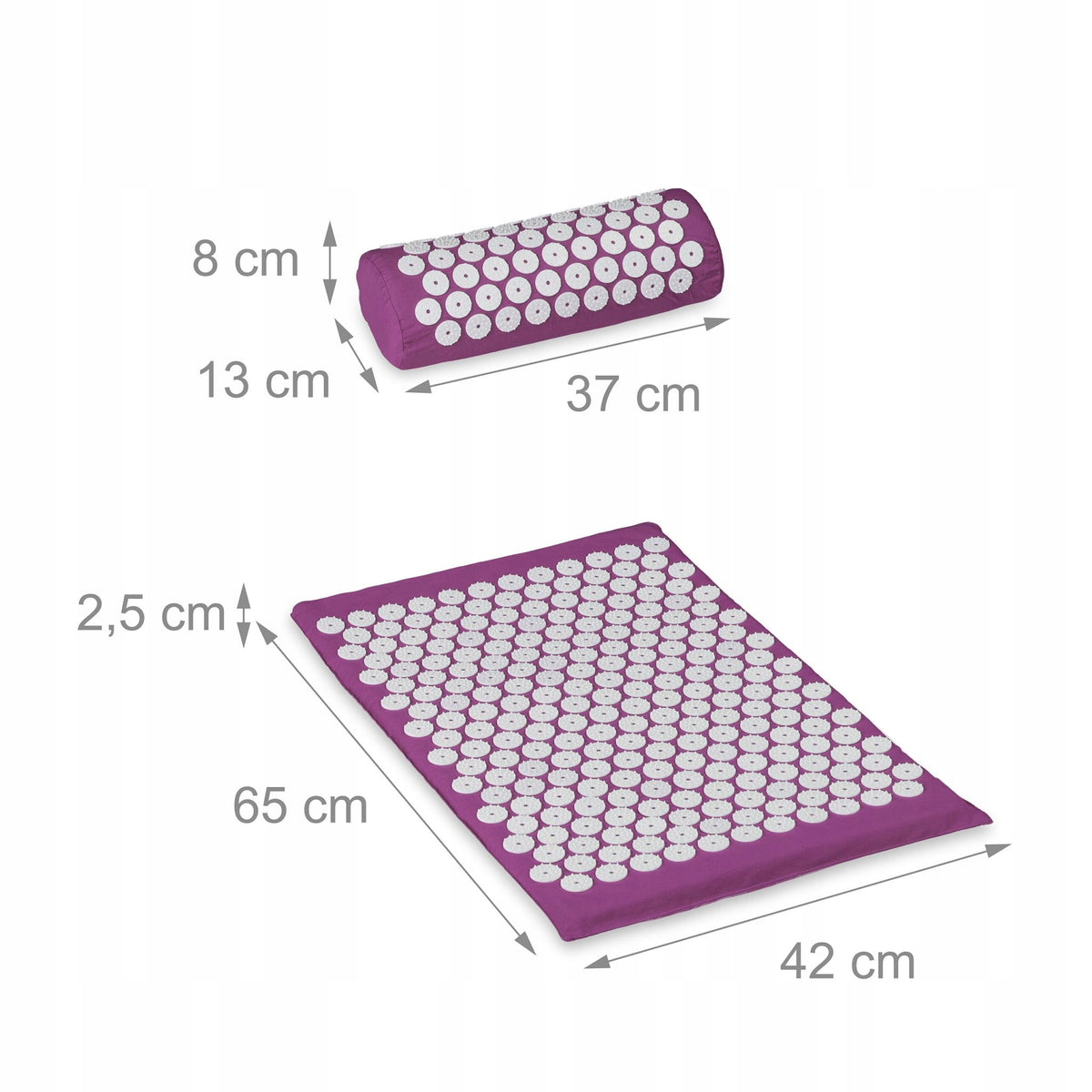 Relaxdays Acupressure Mat with Pillow and Bag - Stress Reduction - Blues Manufacturer code 10049392