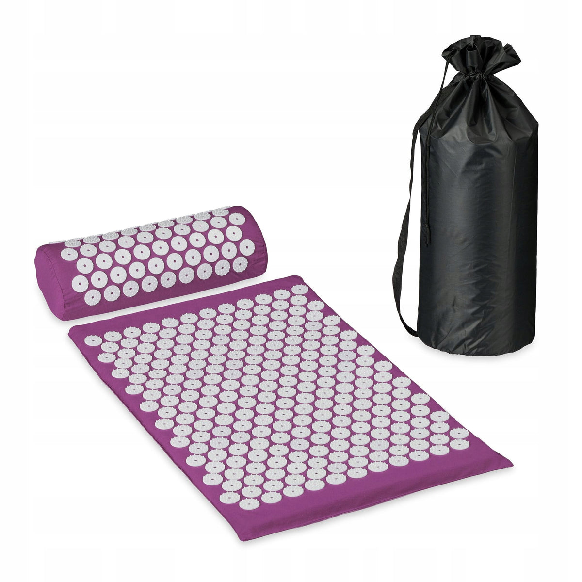 Relaxdays Acupressure Mat with Pillow and Bag - Stress Reduction - Blues