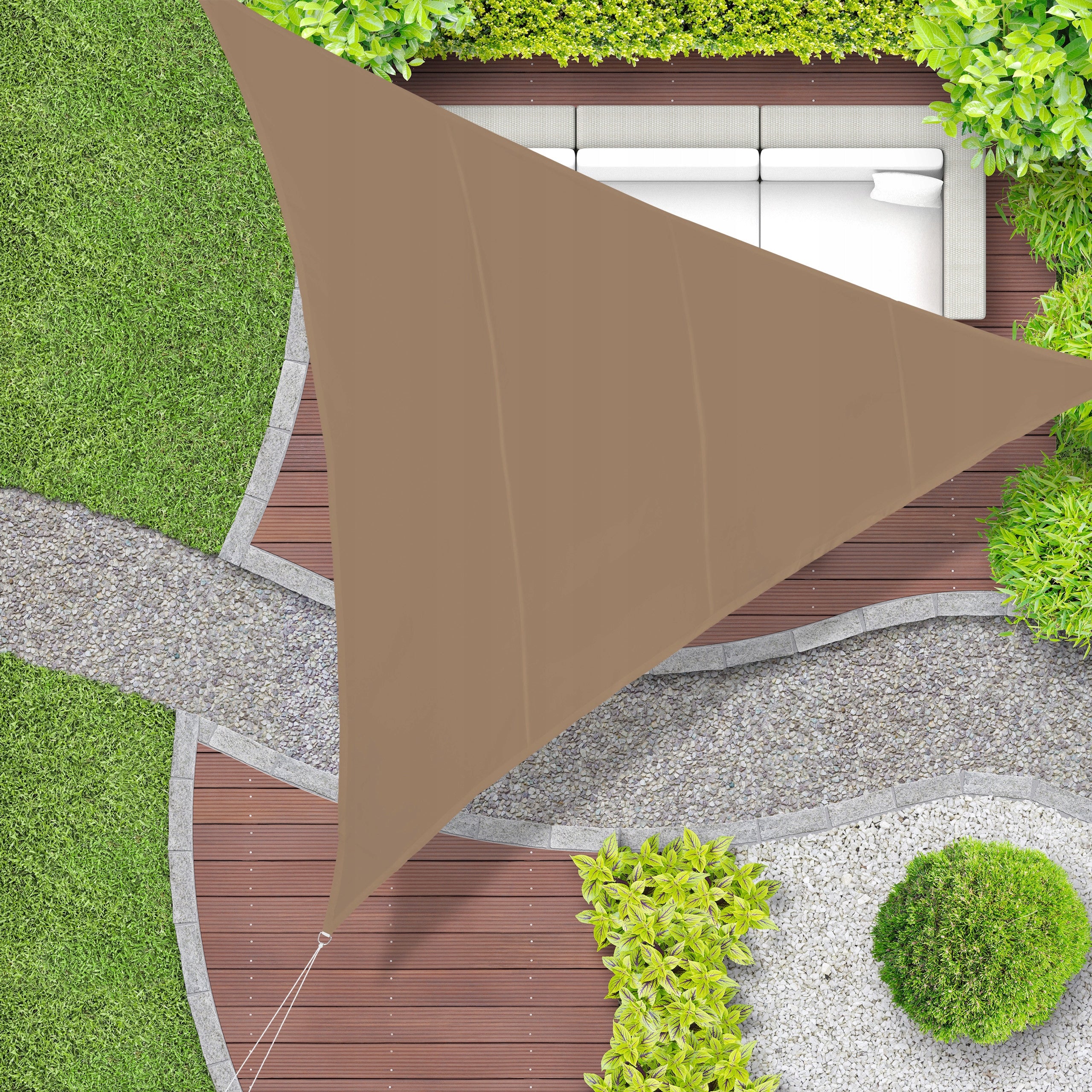 Relaxdays Garden Sail Sun Awning for Garden 6x6x6 m Coffee Manufacturer code 10035865_987