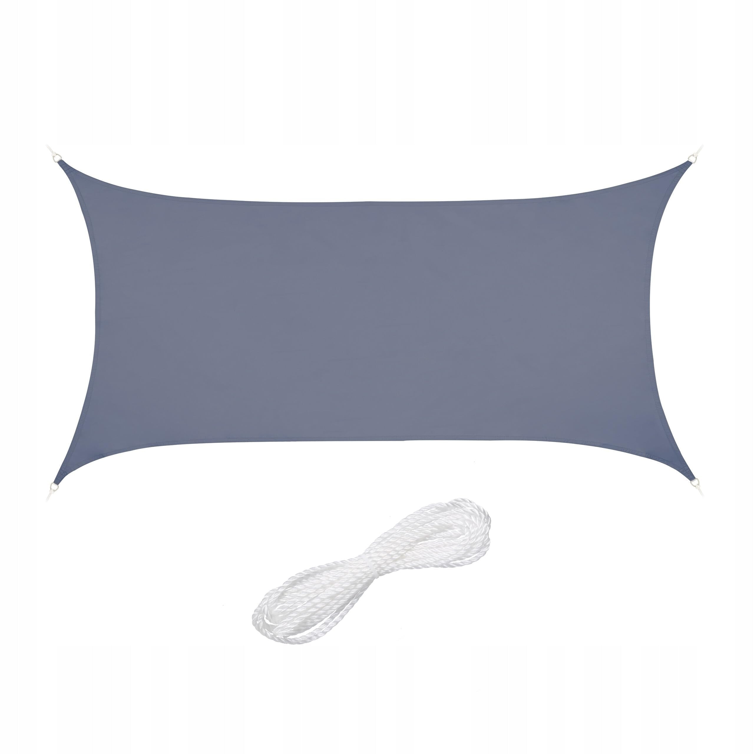 Relaxdays Rectangular sun sail 2 x 4 m dark grey
