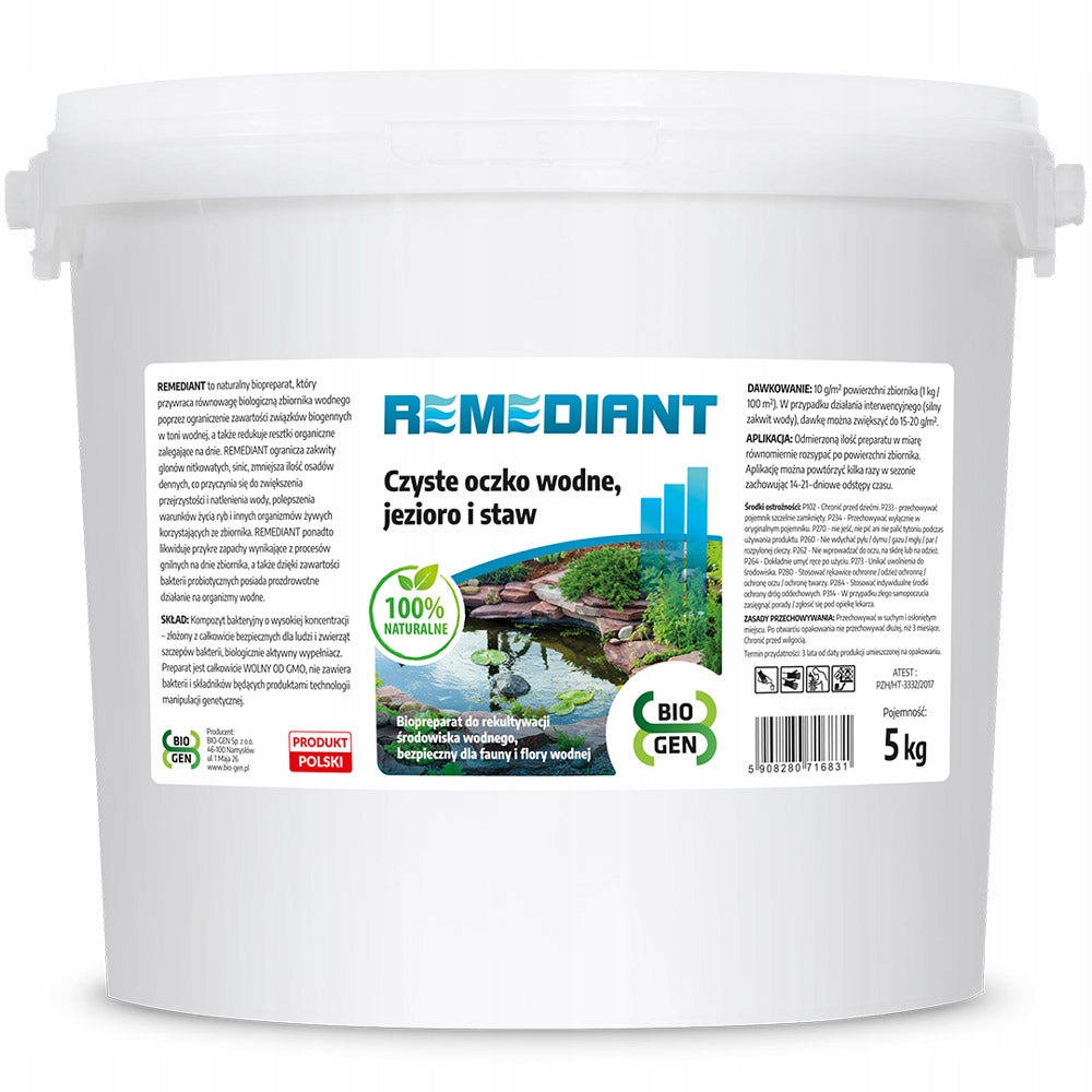Remediant 5KG Pure water without algae, silt, sludge