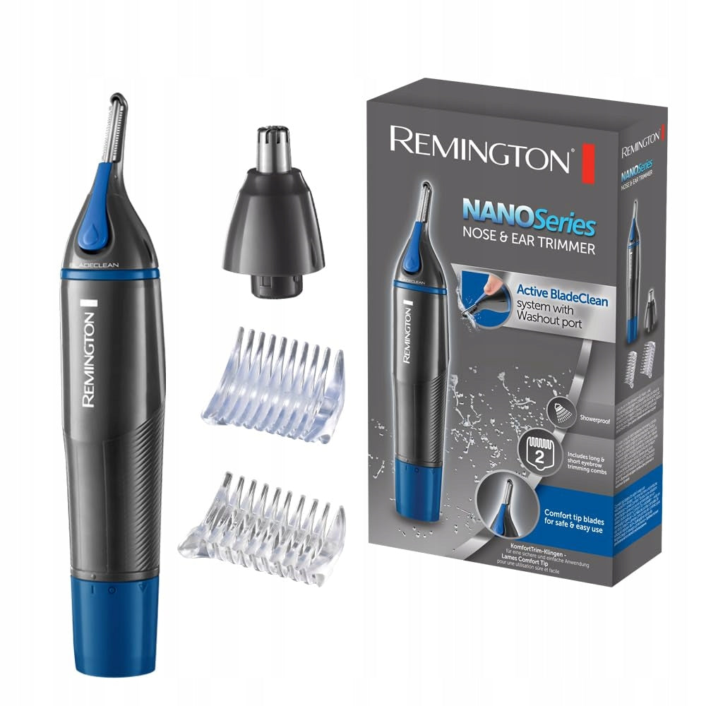 Remington NE3850 Ear/Nose Trimmer Eyebrow Rotation 2 WashClean Caps