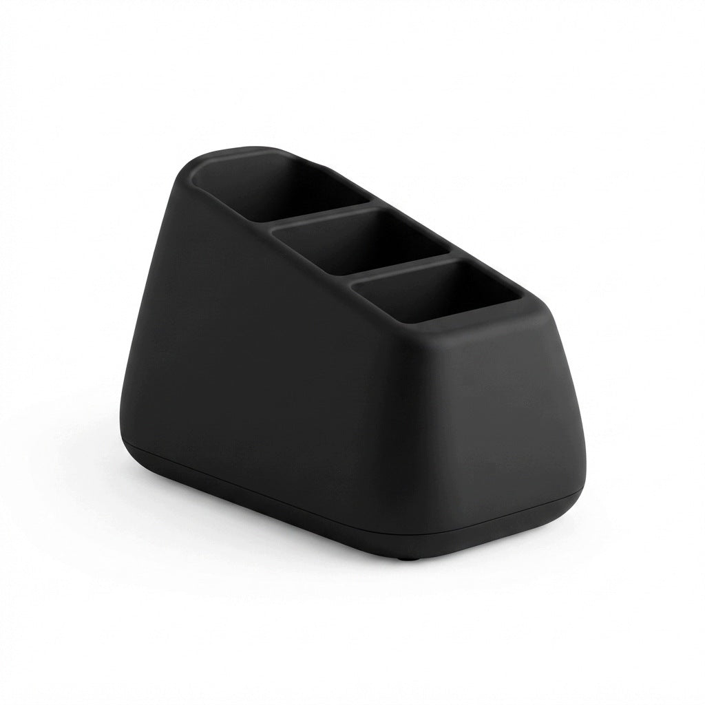 Remote Control Stand Black RTV Organizer 3 Compartments