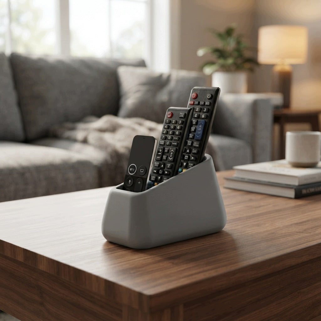 Remote Control Stand Grey RTV Organizer 3 Compartments Model Stojak
