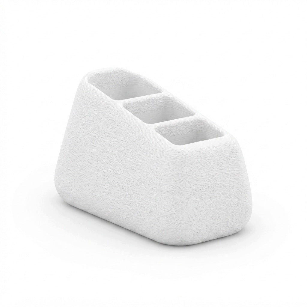 Remote control stand white RTV organizer 3 compartments