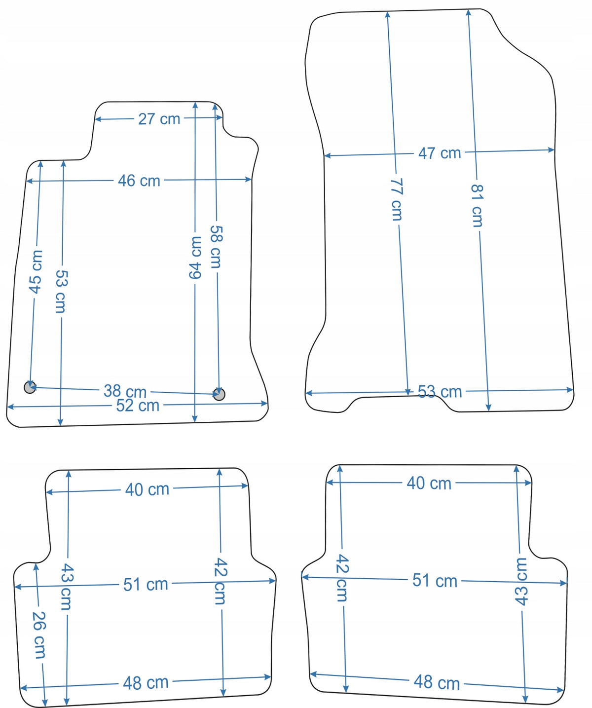 Renault Laguna III 2007-2015r. Black velour rugs - Economy. Manufacturer Aldos