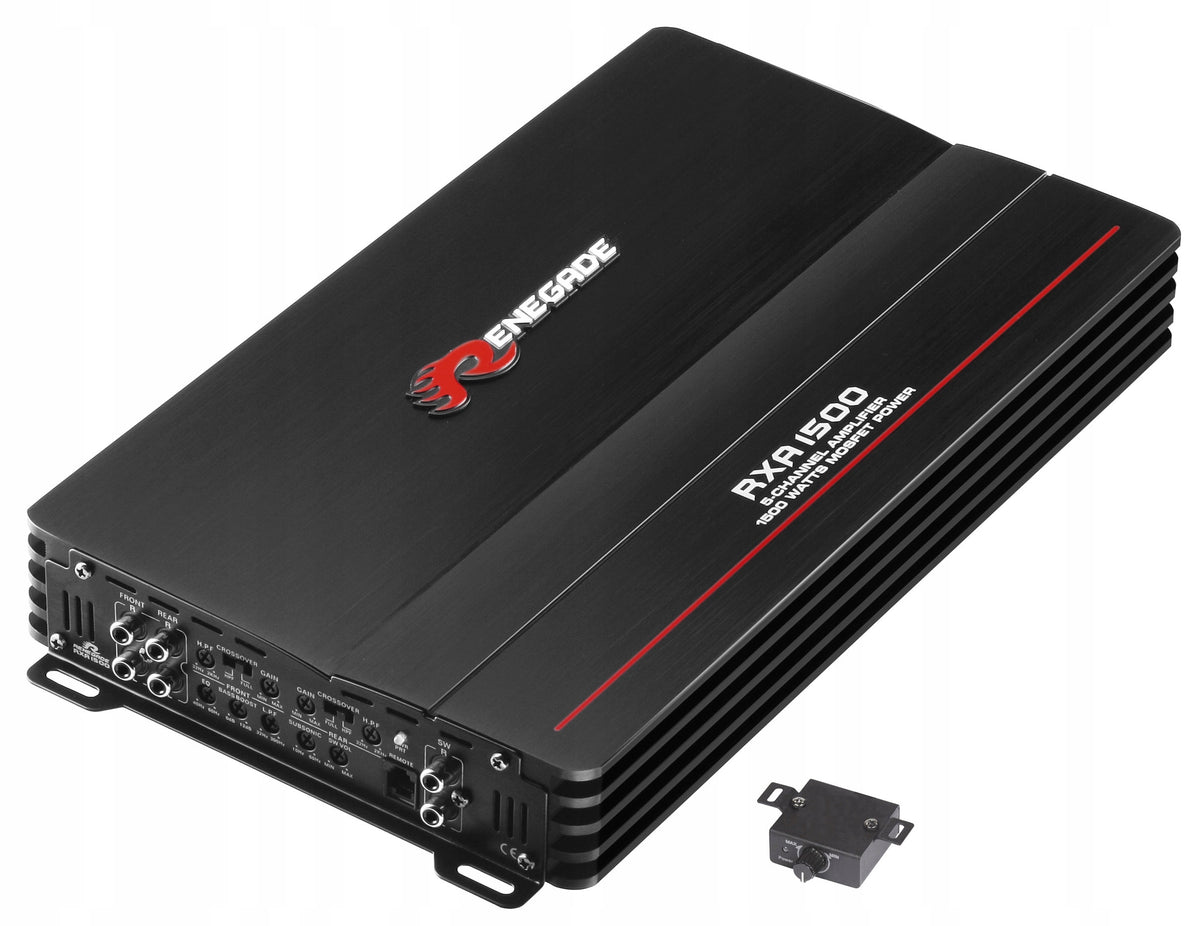 Renegade RXA1500 Powerful five channel car amplifier FRONT REAR SUB