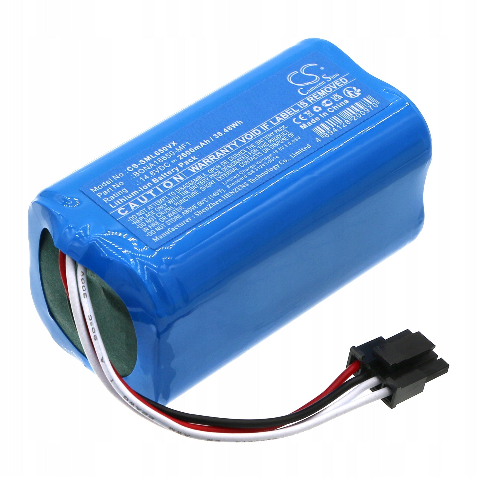 Replacement battery for Symbo xBot 5 Pro / BONA18650-MF1 2600 mAh Li-ion 14.8 V