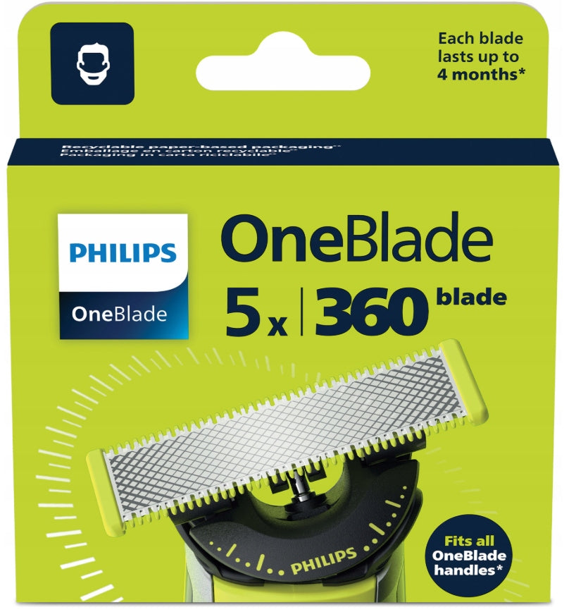 Replacement blades for shaver Philips OneBlade 360 Set of 5 QP450/50