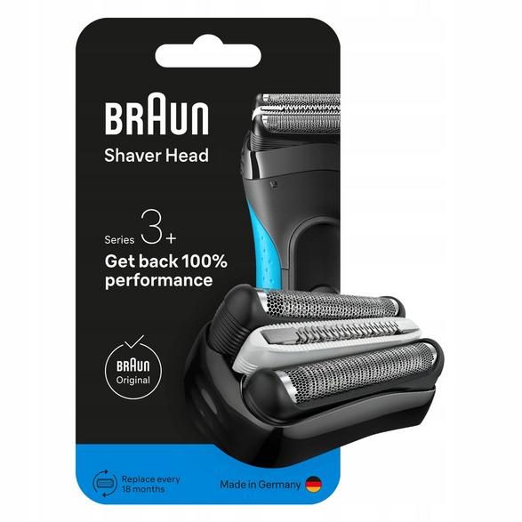 Replacement head BRAUN Series 3+ 32B Black Packaging status original