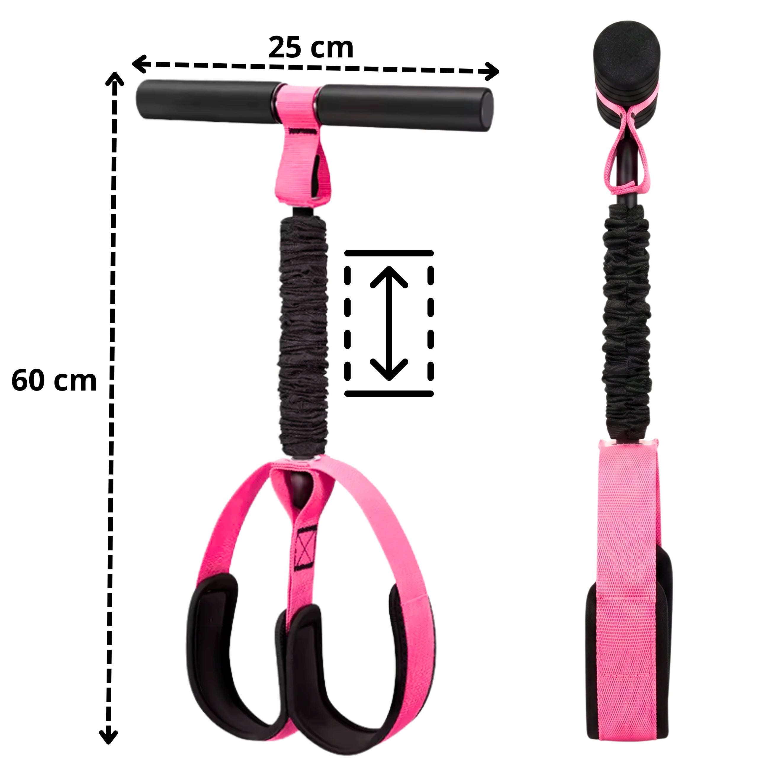Resistance rubber expander for leg thigh buttocks exercises with training handles Packaging status original