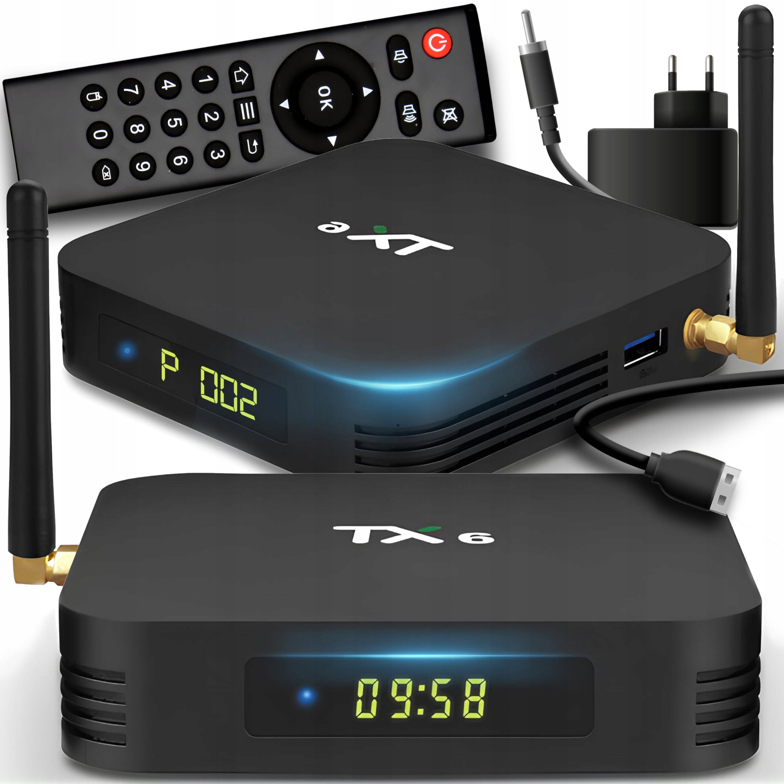 Retoo Android Tv Box TX6 Smart Tv Box with Remote Control Model smart tv box