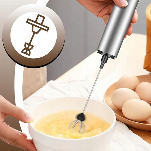 Retoo ER1038 Electric milk frother 2in1 Usb 8000 Rpm Dominant color silver