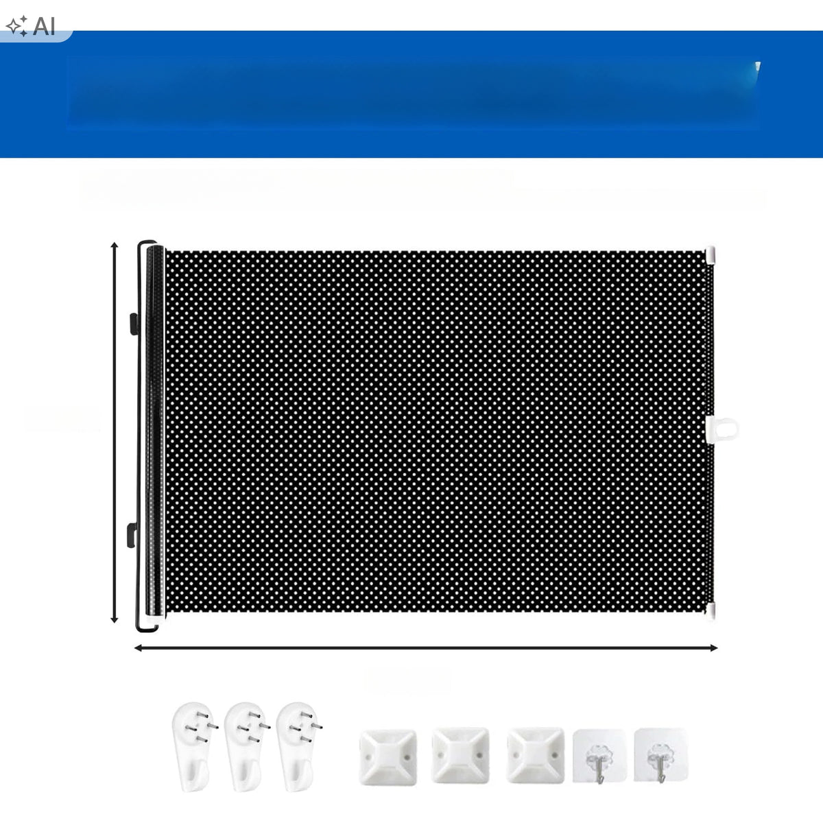 Retractable safety barrier for dog 40 cm x 125 cm without drilling Brand no brand