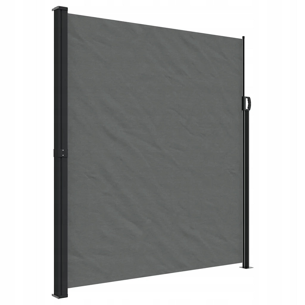 Retractable side awning, anthracite, 220x600 cm