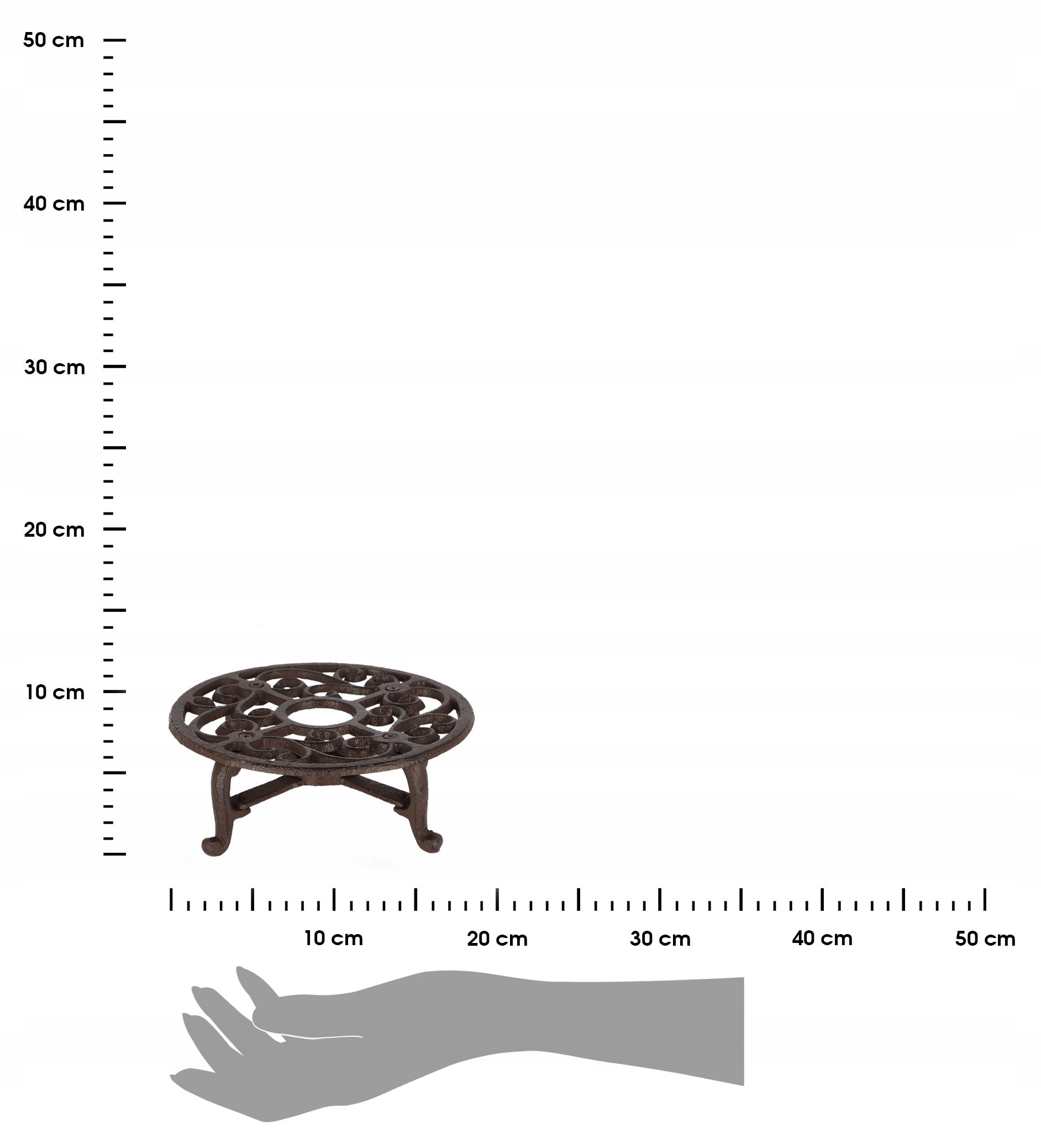 Retro Cast Iron Round Heater for Tea Pot for Candle Manufacturer code PI-28