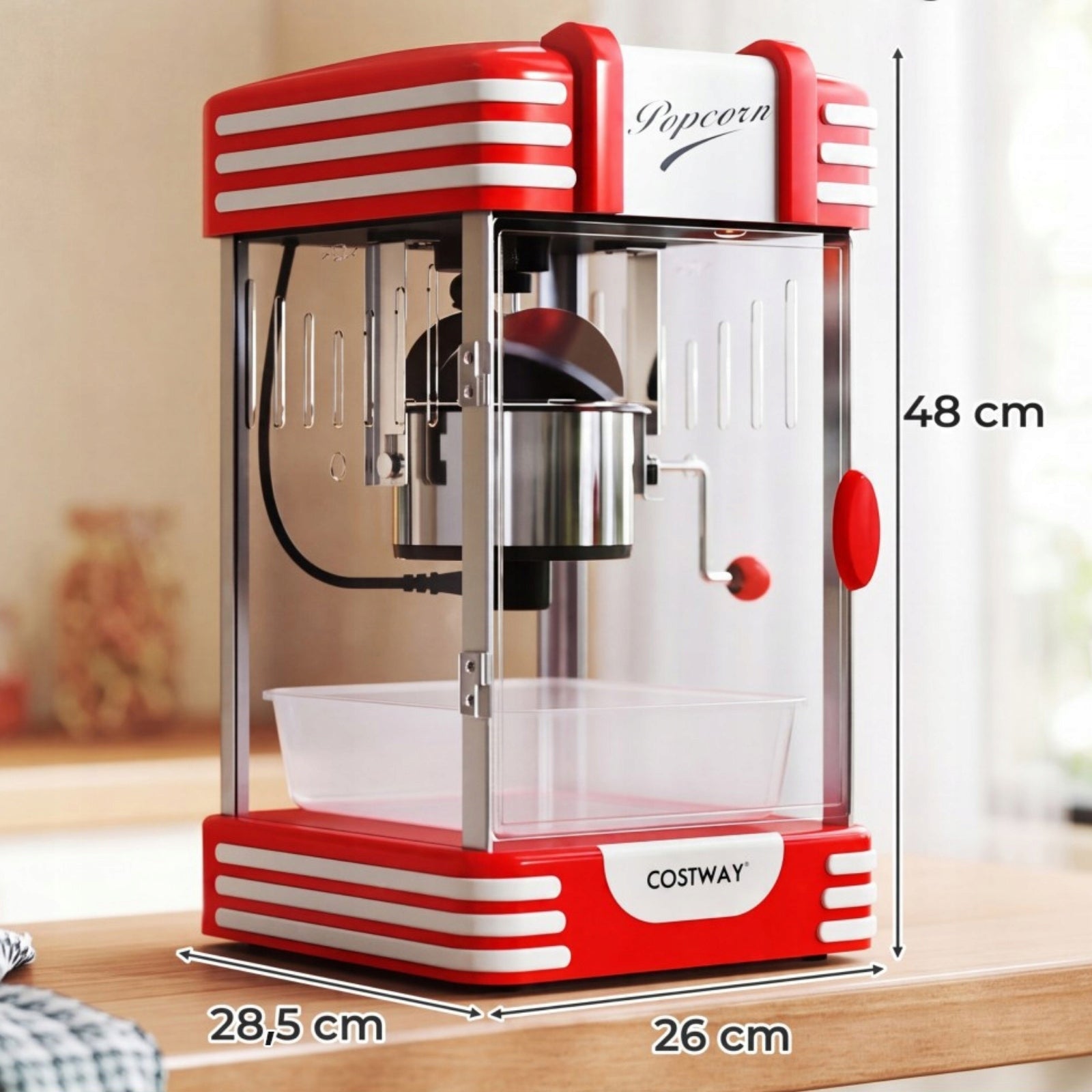 Retro Cinema Style Popcorn Machine Brand Costway