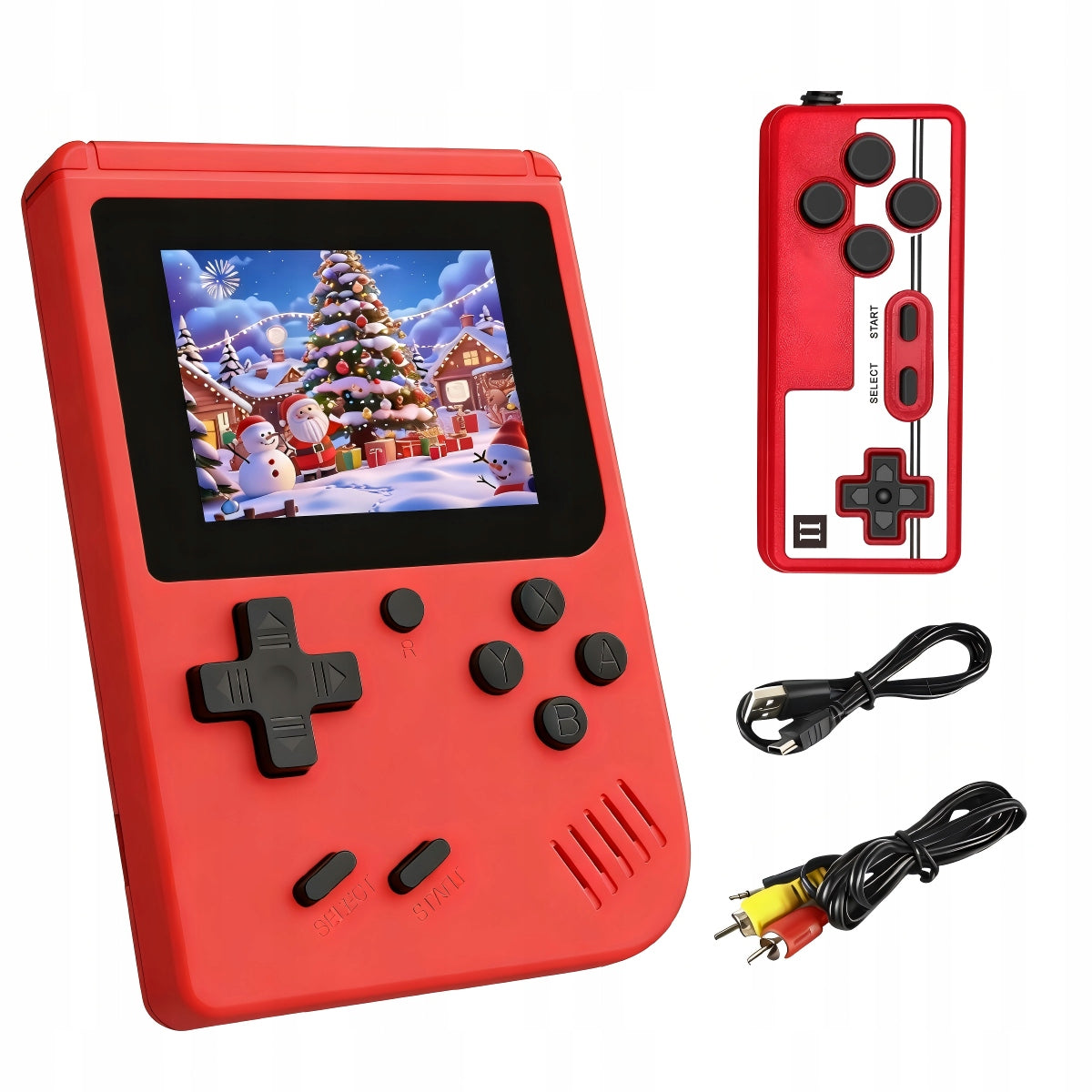 Retro Console 500 Games + Pad Mini Portable TV Game For Baby Red