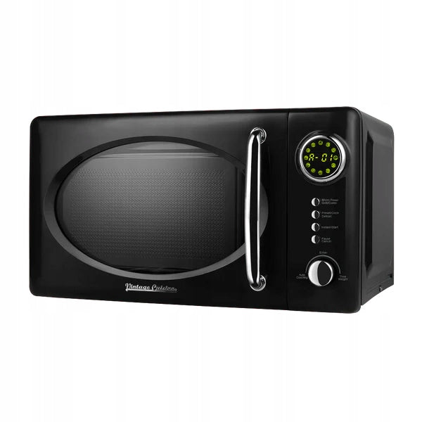 Retro Microwave Oven Vintage Cuisine black