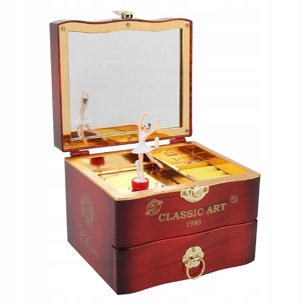 Retro Rotating Music Box Ballerina Jewelry Box Mechanism Brand no brand