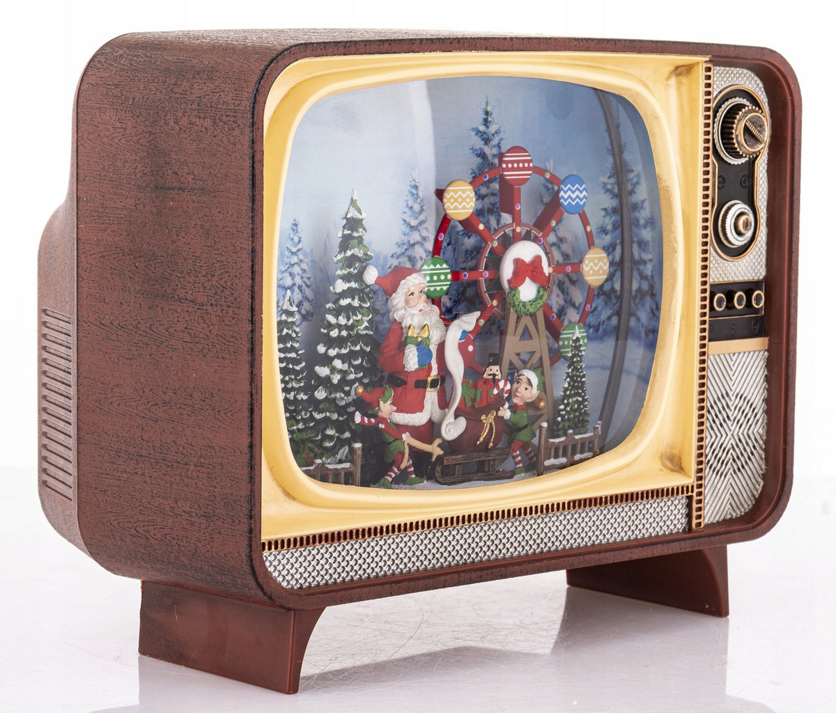 Retro TV Christmas music box playing Christmas LED Santa Claus with music EAN (GTIN) 5902663810291