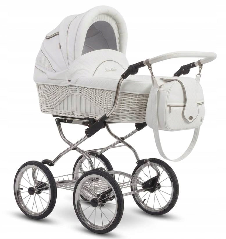 Retro Trolley 2in1 Wicker Gondola - Scarlett Baby Fashion White BW-1 Packaging status original