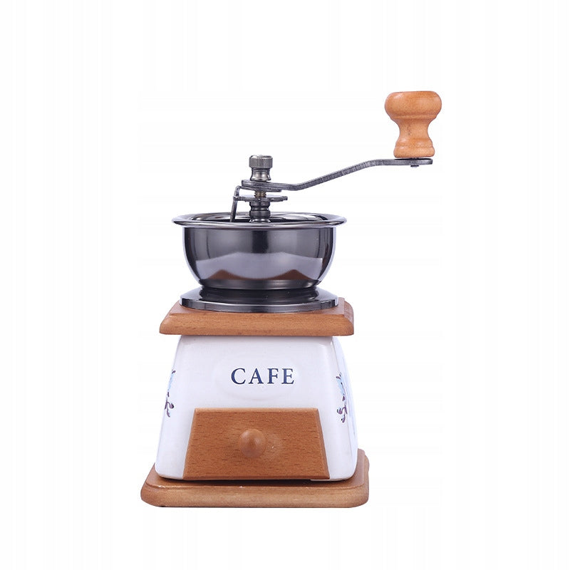 Retro Wooden Spice Coffee Hand Grinder with Ceramic Mechanism