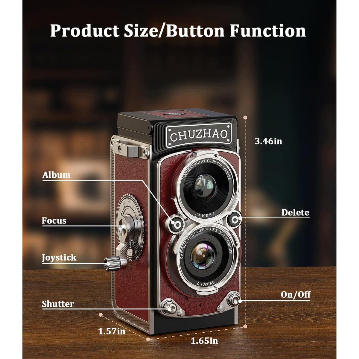 Retro digital camera CHUZHAO 12MP 1080P dual lens for beginners Brand no brand