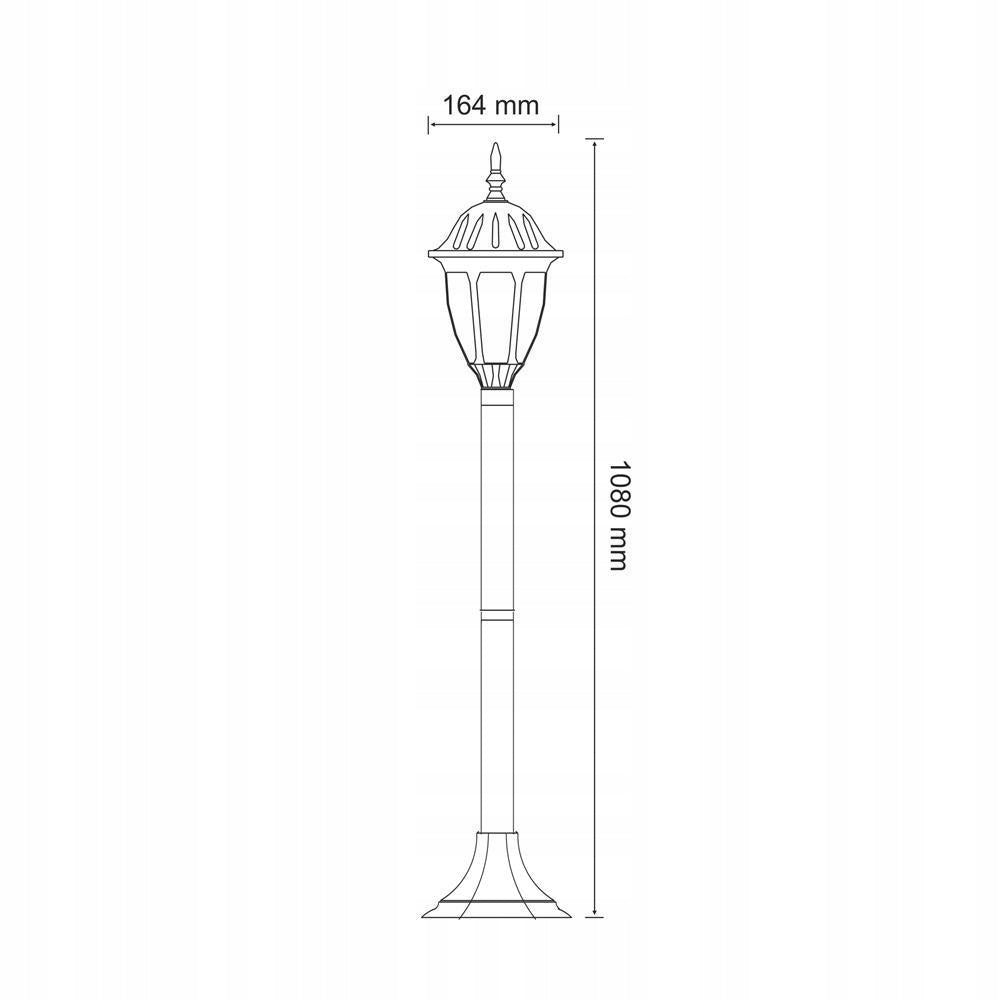 Retro standing garden lamp Florence 100cm E27 IP43 patina Goldlux Brand Polux
