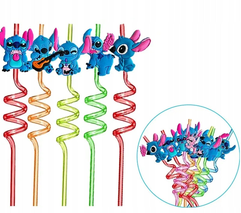 Reusable Drinking Straws Pixel Theme Stitch 16pcs Series Piksel