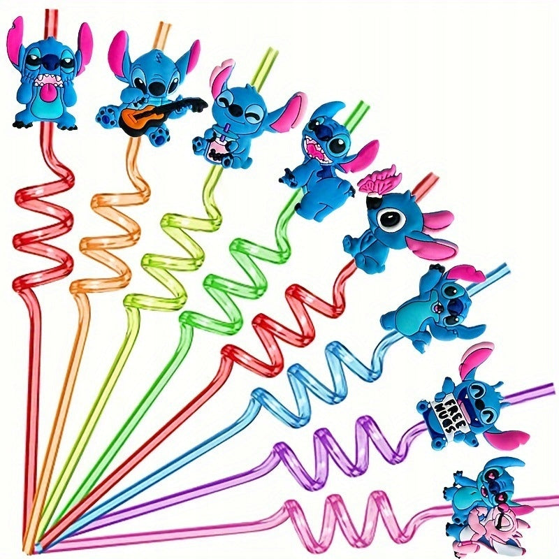 Reusable Drinking Straws Pixel Theme Stitch 16pcs