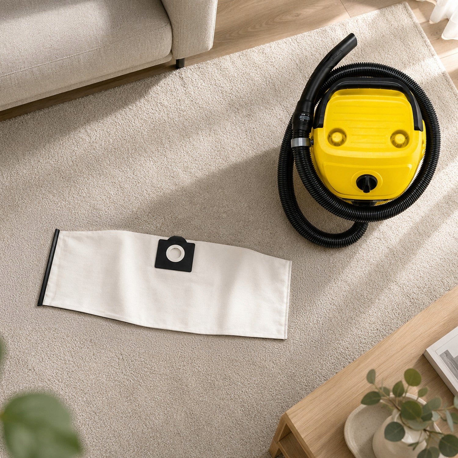 Reusable bag for vacuum cleaner Karcher WD 3 SE 4001 strong resistant filter Packaging status original