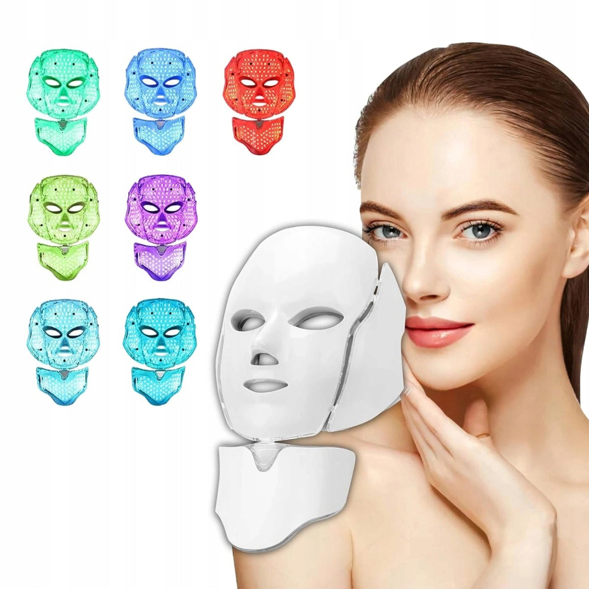 Revolution LED Face Mask Neck and Cage Light Therapy Pro Face Mask Packaging status original
