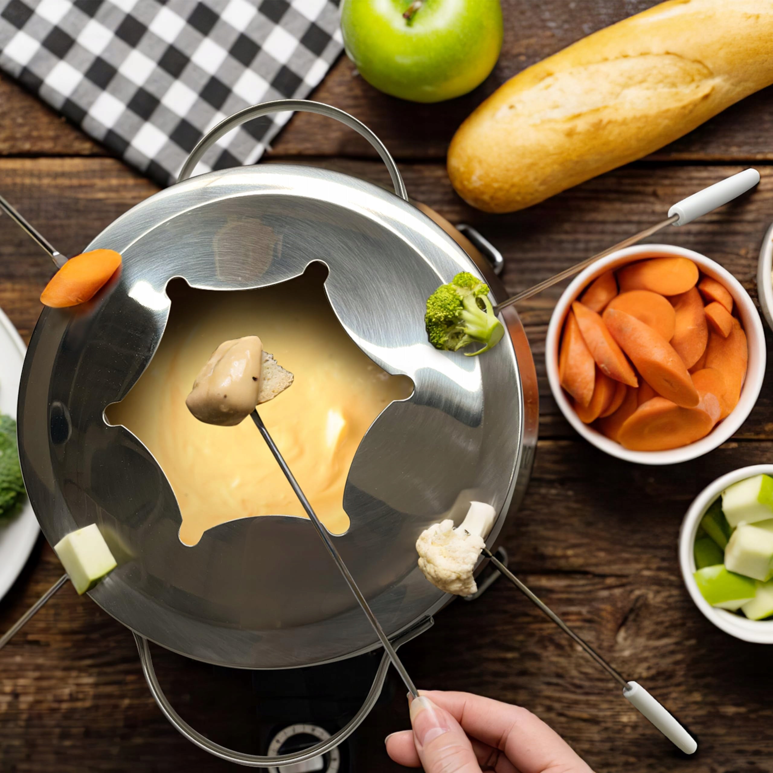 Ribelli Fondue Set 28-Piece Stainless Steel for 6 People Brand Ribelli