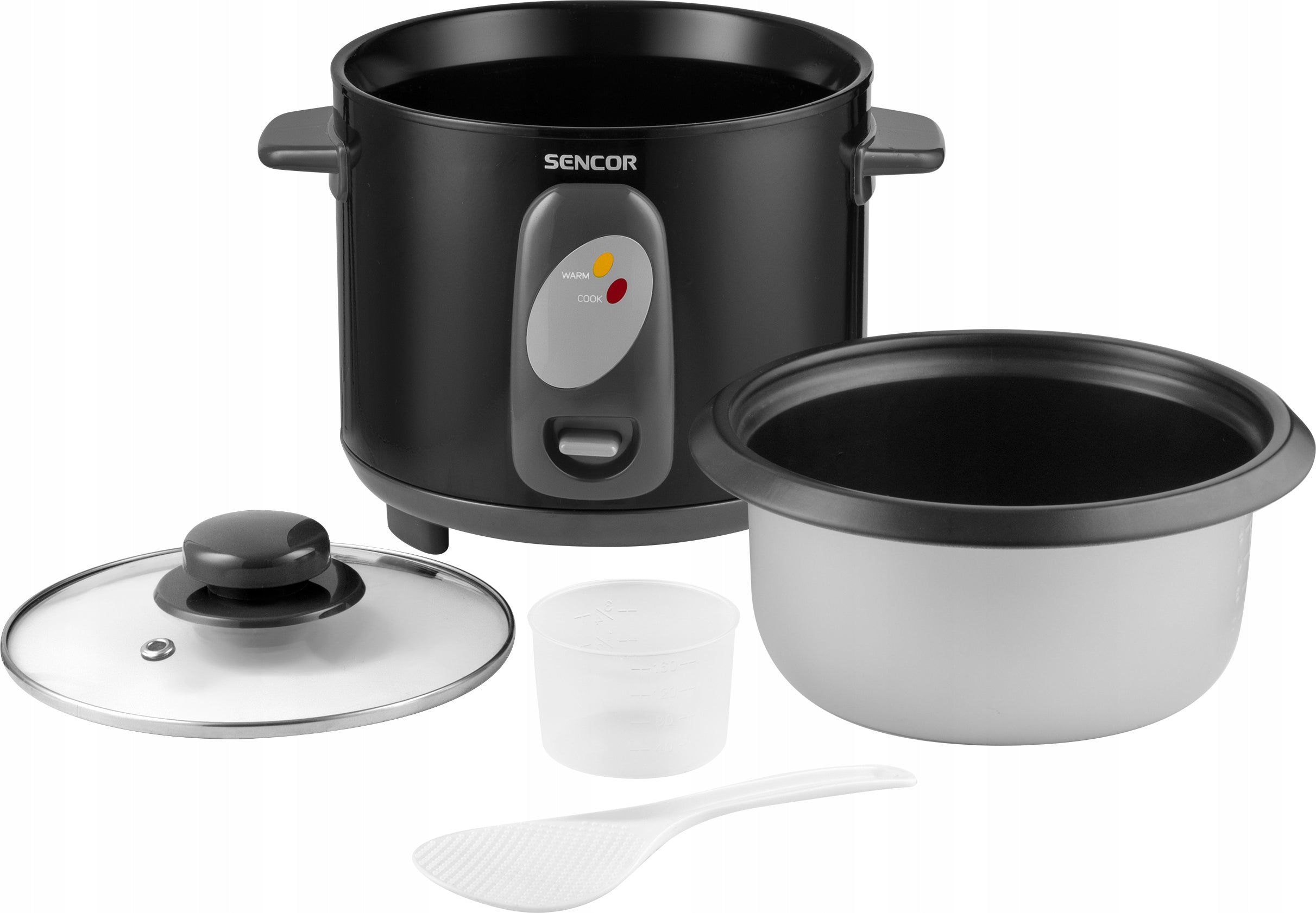 Rice Cooker Steaming Pot Sencor 1L 400W Black Keep Warm up to 6H Manufacturer code SRM 1001BK