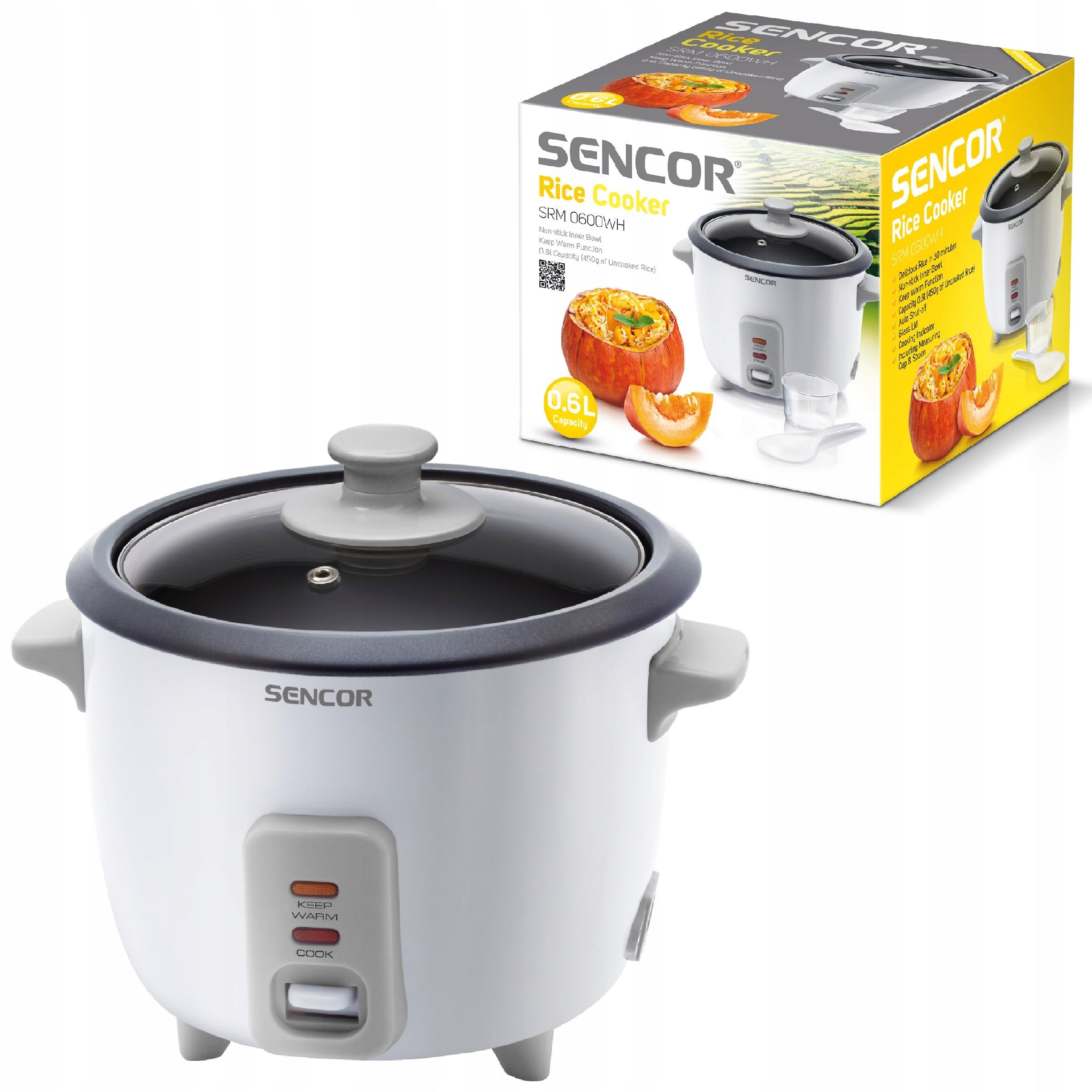 Rice Cooking Pot Sencor 0600WH 0,6L White Packaging status original