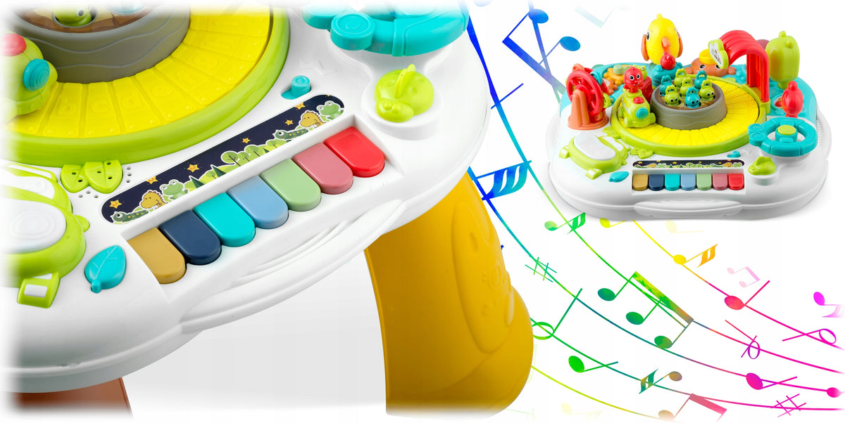 Ricokids Edukační stůl a tabule 2v1 RK-821 s vláčkem a klavírem Brand RicoKids