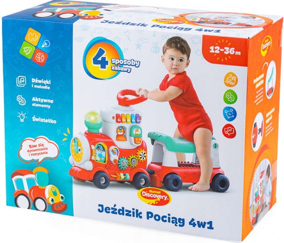 Ride-on DUMEL Train 4in1 DD 10401 Blue