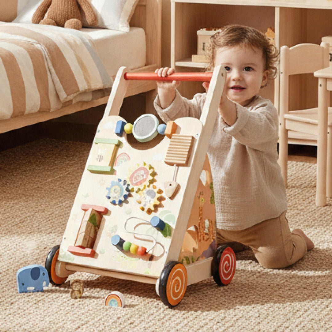Ride-on Wooden pusher for children 2in1 walker XXL Board Sorter SUN BABY Manufacturer code E01.073.0.1