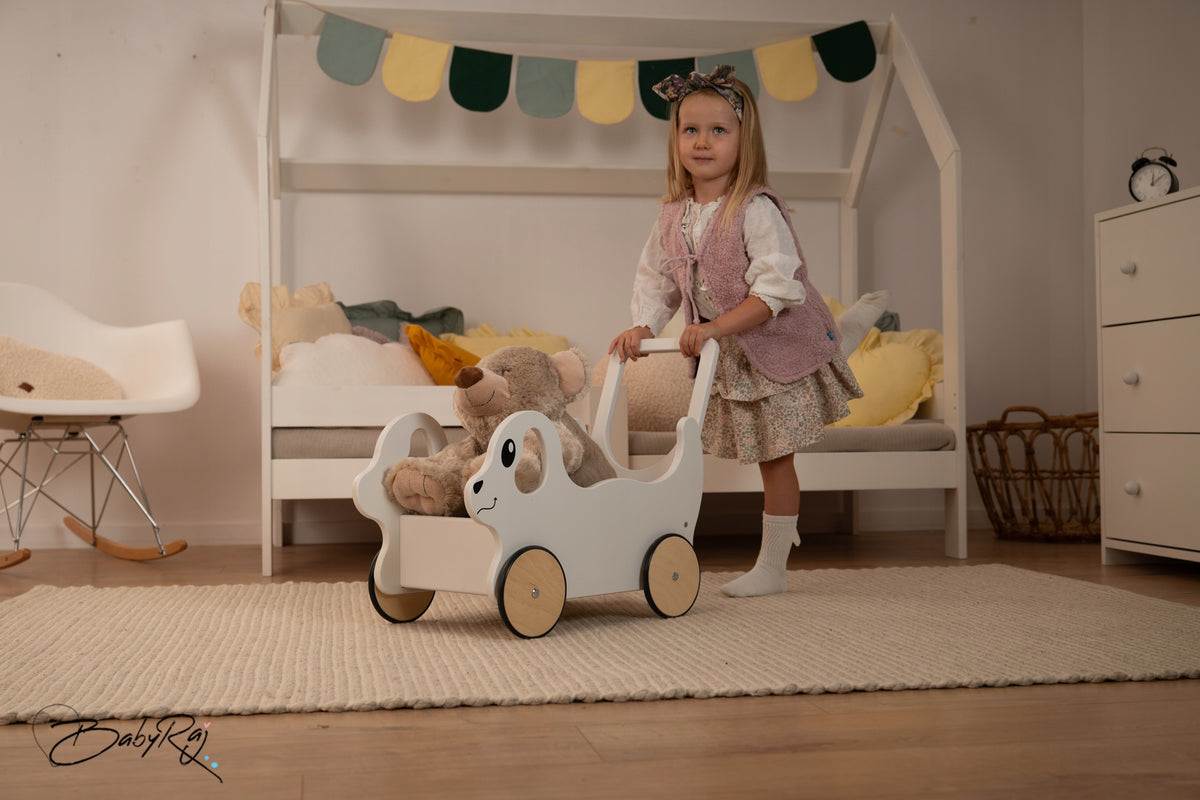 Ride-on , pusher container toy trolley - bunny beige Brand Baby-Raj