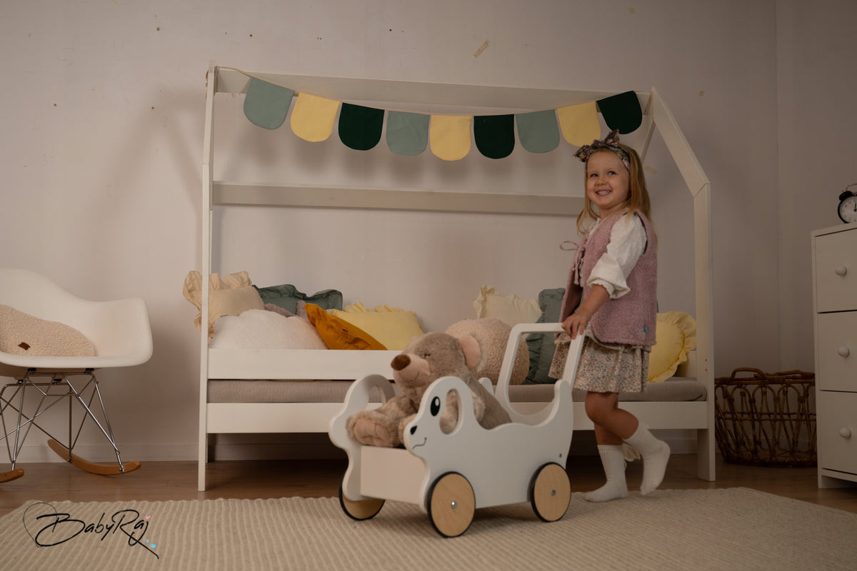Ride-on , pusher , toy trolley - dog white Brand Baby-Raj