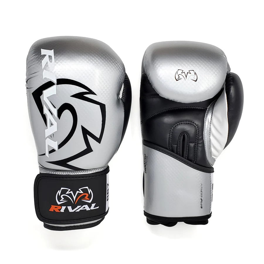 Rival RB7 Fitness Boxing Gloves Silver/Black L Brand rival boxing
