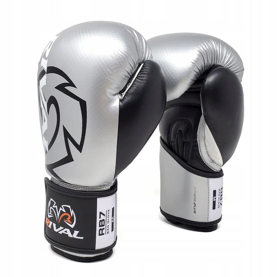 Rival RB7 Fitness Boxing Gloves Silver/Black L Packaging status original