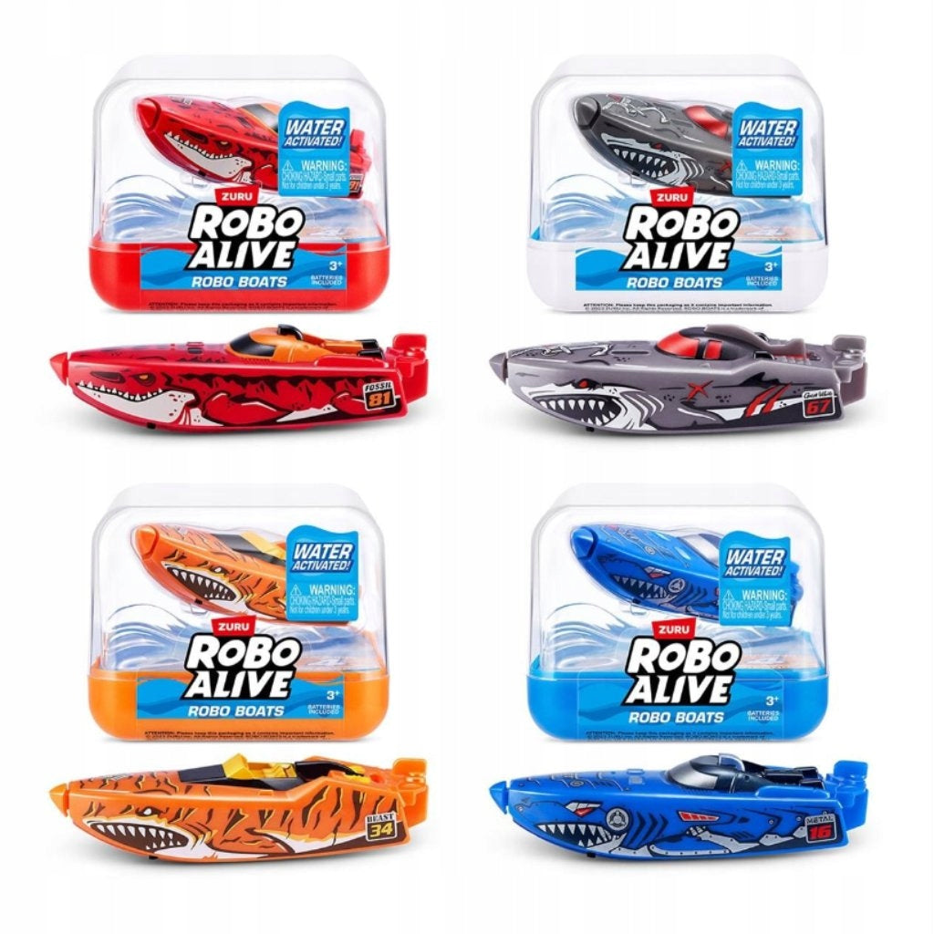 Robo Alive: Robo Boat robotic boat - grey, red, orange