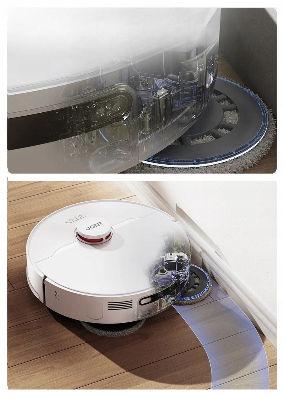 Robot Vacuum Cleaner JONR P20 Pro 8000pa + Smart Multifunction Station Dominant color white