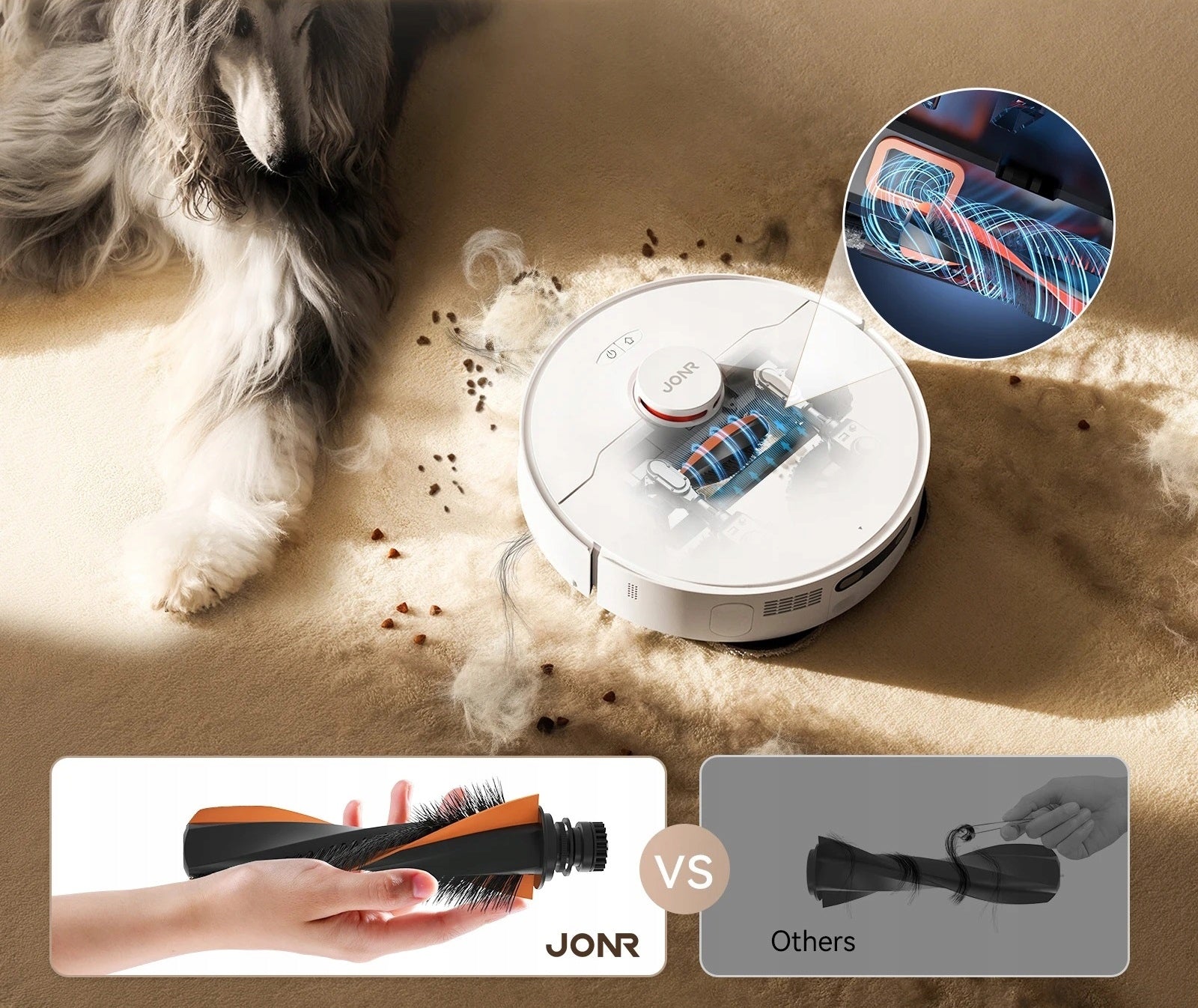 Robot Vacuum Cleaner JONR P20 Pro 8000pa + Smart Multifunction Station Model P20 PRO
