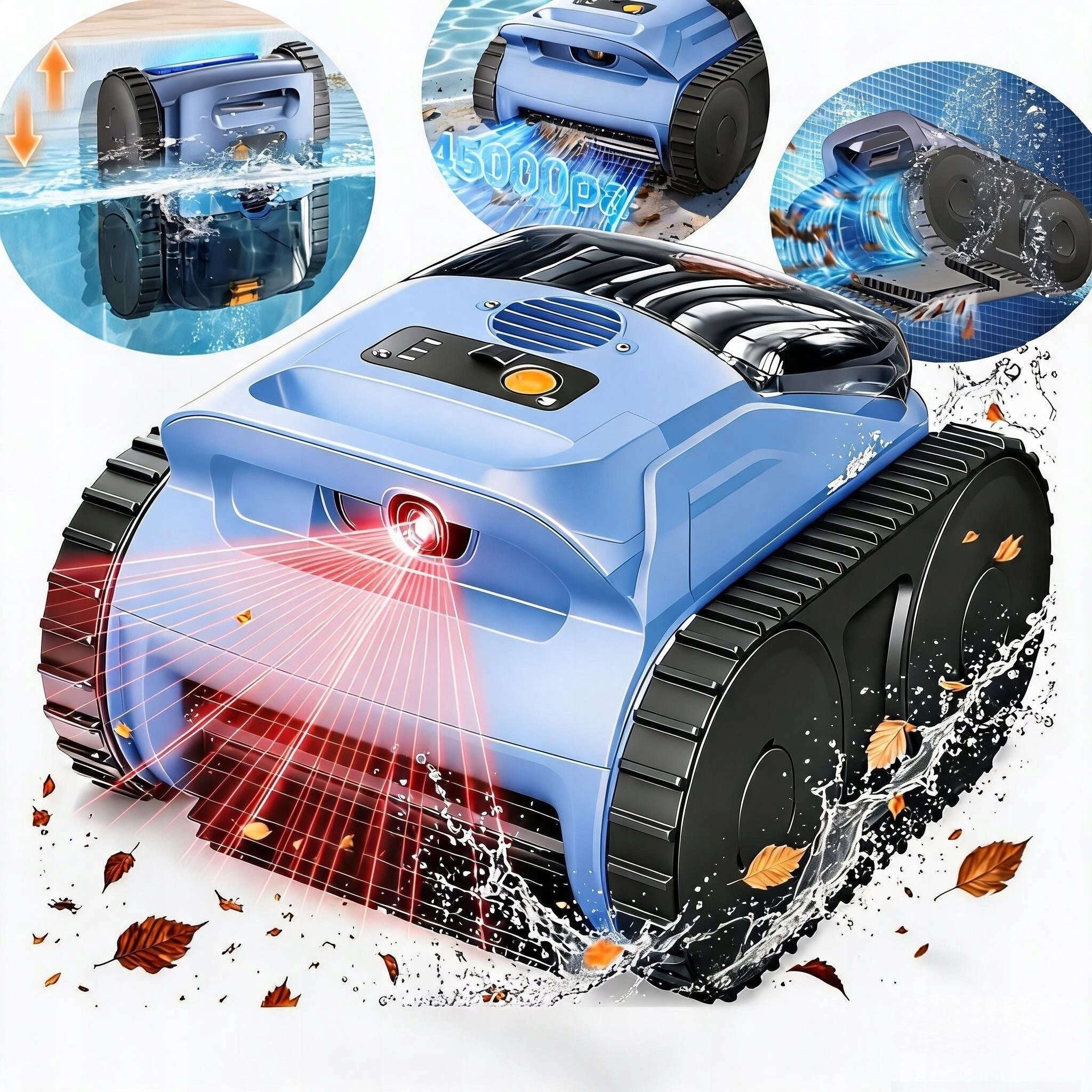 Robot for cleaning the pool bottom wall wireless SAT20-PRO+ 4LFILTR