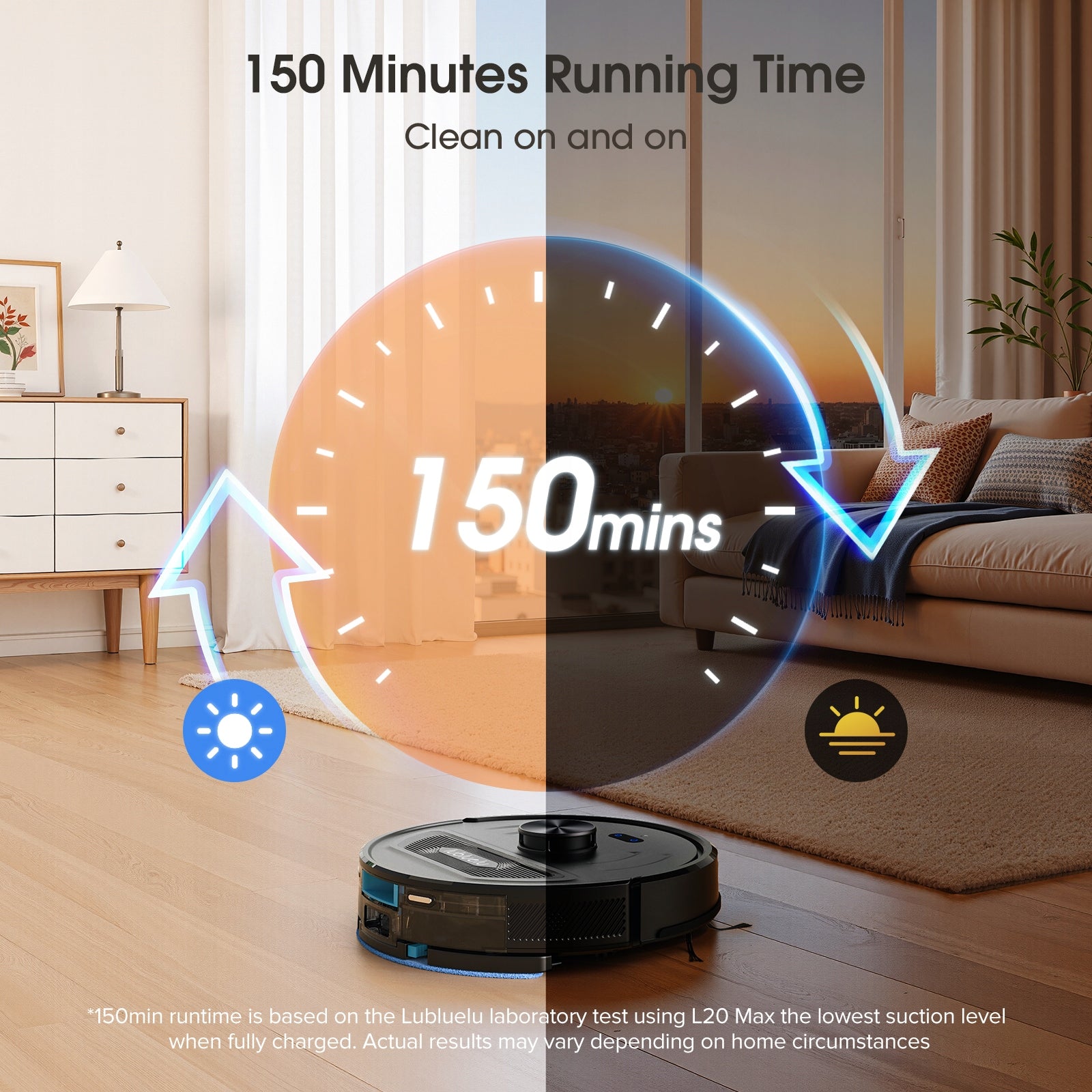 Robot sprzątający mopowanie Lubluelu L20 Max Ultrapłaska konstrukcja LDS Power 46 W