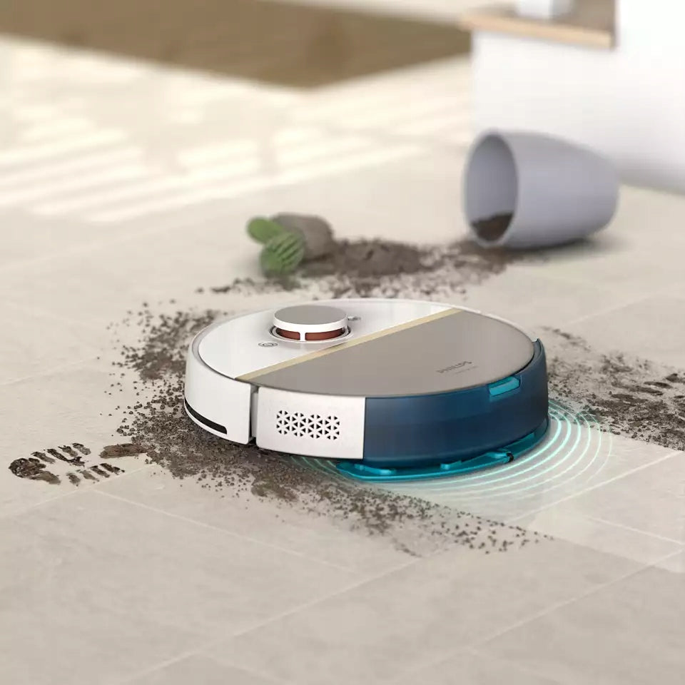 Robot vacuuming and mopping PHILIPS XU7100/02 Series Aqua 7000 White and gold Dust container volume 0.26 l