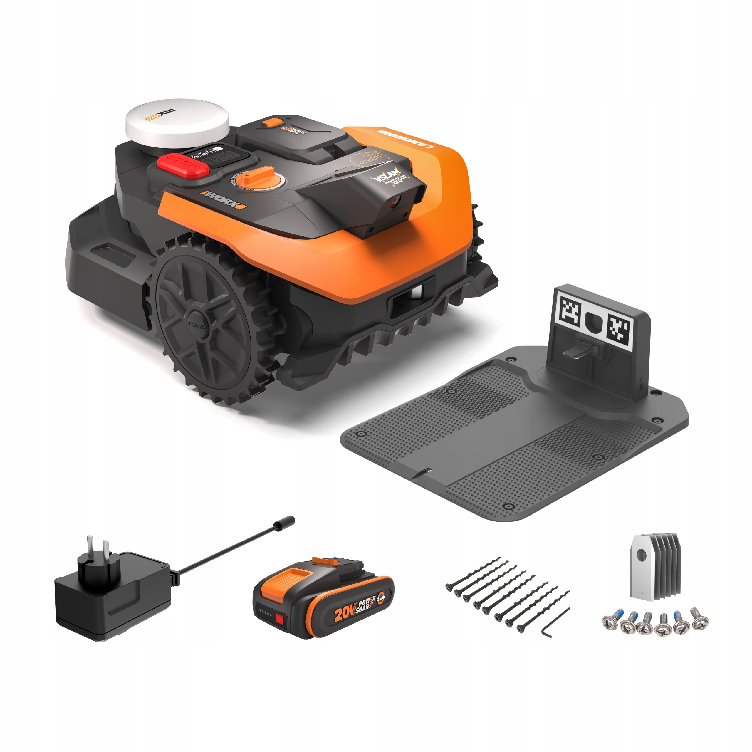 Robot without cable Worx Vision Cloud RTK AI V-SLAM 500m2 WR305E Packaging status original